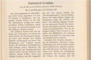 Anfang eines Artikels von Ahmad in „Der Erdball“, 1931.
