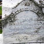 Epitaph of Anna Miller née Herz *1858–1938 in Galveston, Texas