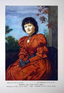 Anna Spier at the age of 38 (1890), painting by Hans Thoma. – Henry Thode (Ed.): Thoma. Des Meisters Gemälde in 874 Abbildungen. Stuttgart 1909, 336 (colored illustration © 2001 Zenos Verlag).